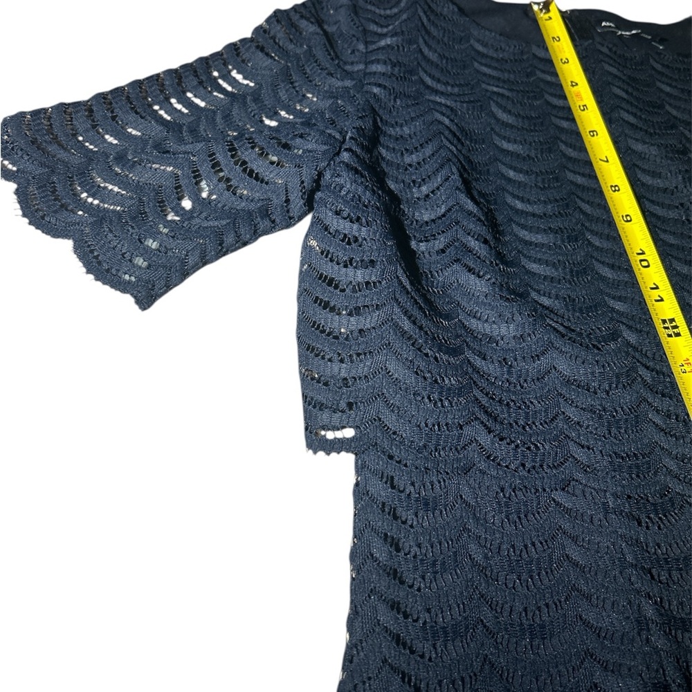 Elegant Navy Lace Dress